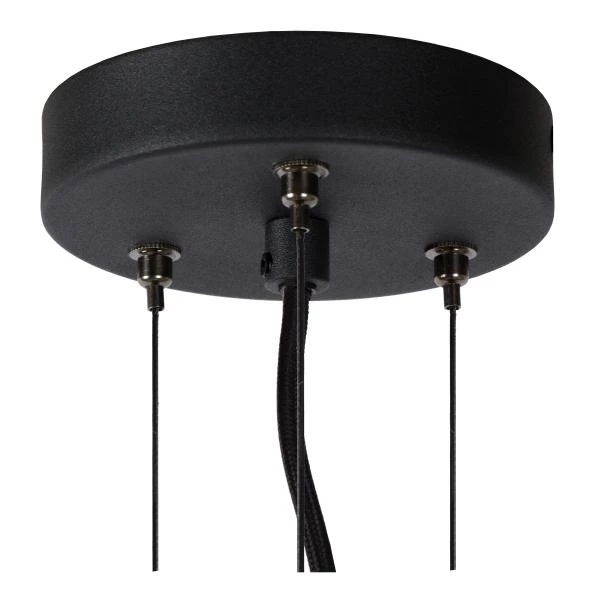 Lucide OLIVIA - Lámpara colgante - Ø 40 cm - 3xE27 - Ahumado - detalle